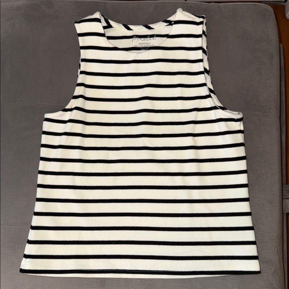 5 for $25. Bundle to Save. Marled Black and White Striped Tank Top